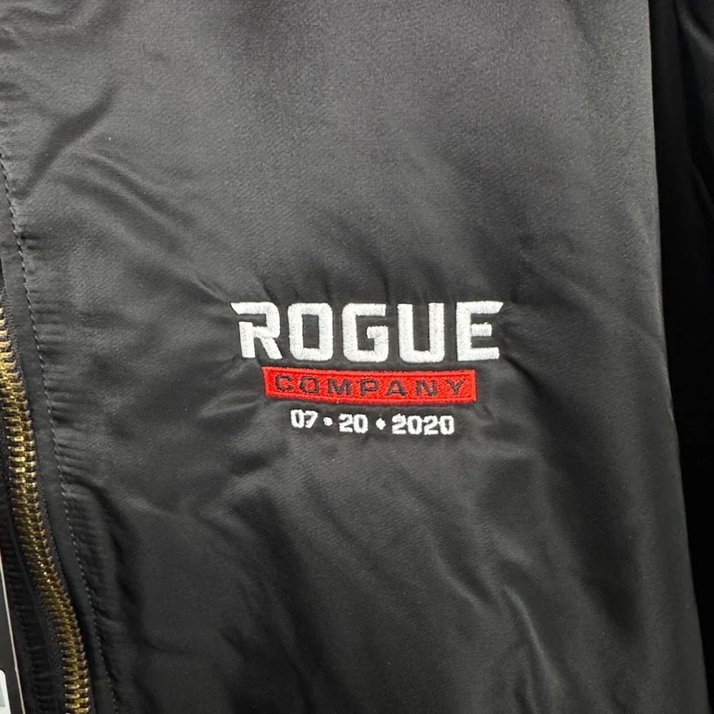 Rogue Coat Mens XXL Black‎ Alpha MA-1 Flight Jacket Bomber Military Tactical